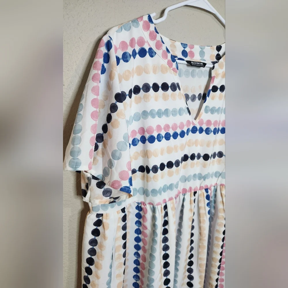 Pastel Dot Short Sleeve Easter Dress Size 14 - Picture 5 of 7